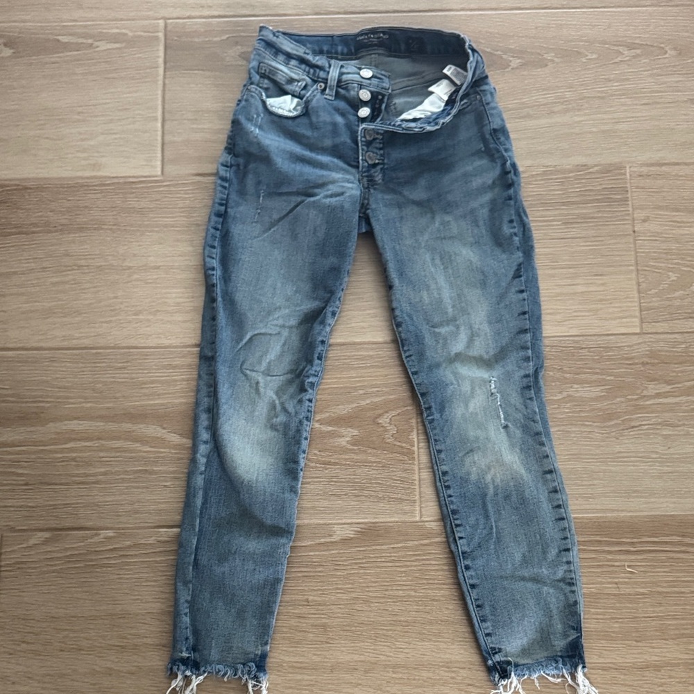 Lucky Brand skinny ankle Bridgette Jean,  Distressed Blue Jeans